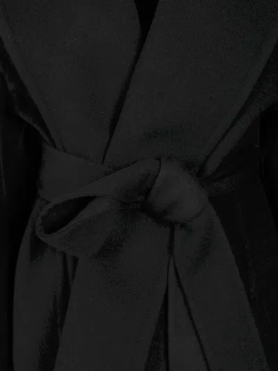 Balenciaga Women Short Wrap Coat In Black