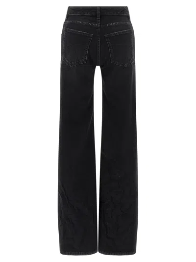 Balenciaga Women Wide Leg Jeans In Black