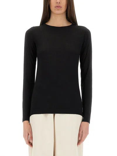 Brunello Cucinelli Boat Neck Cashmere & Lurex Knit Sweater In Black