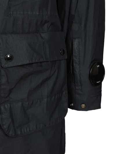 C.p. Company Lens-detail Jacket In Blue