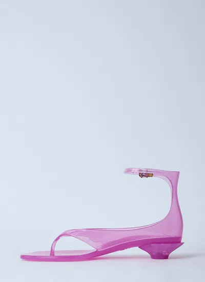 Chloé Chloe Women Fluo Pink Tpu Chloe Jelly Thong Sandals In Pink Fizz