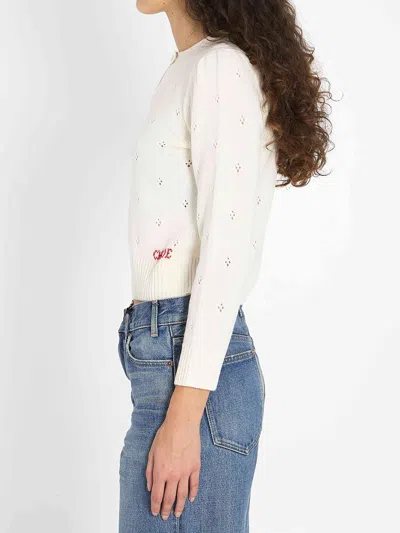 Chloé Chloe Women Wool And Cashmere Sweater In White