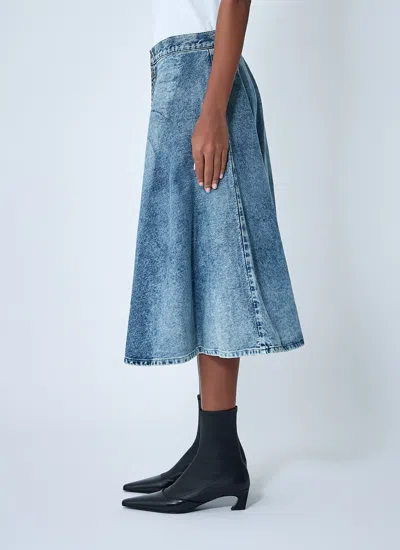 Diesel Women De-annet-fsh Midi Skirt In Blue
