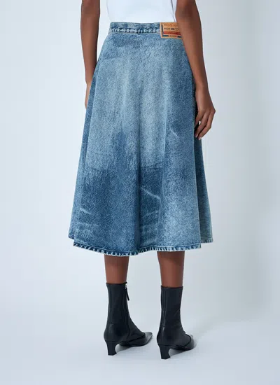 Diesel Women De-annet-fsh Midi Skirt In Blue