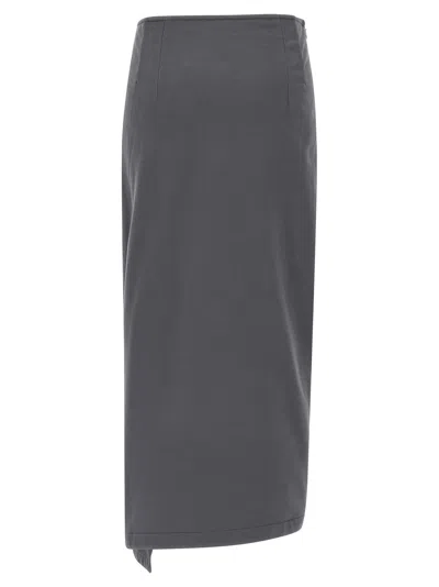 Dries Van Noten Hanam Skirt In Gray