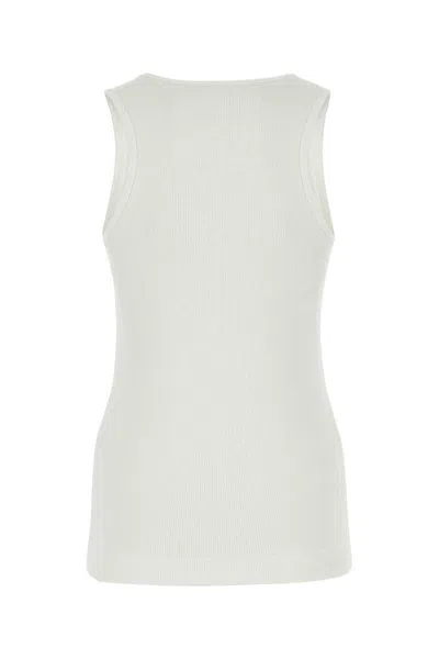 Givenchy Canotta In Cotone Stretch Bianco Donna In White
