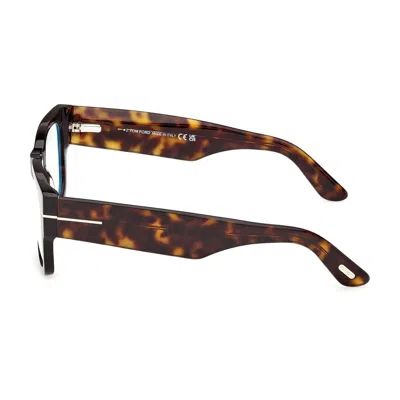 Tom Ford Edel Clip-on Glasses In Brown