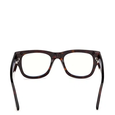 Tom Ford Edel Clip-on Glasses In Brown