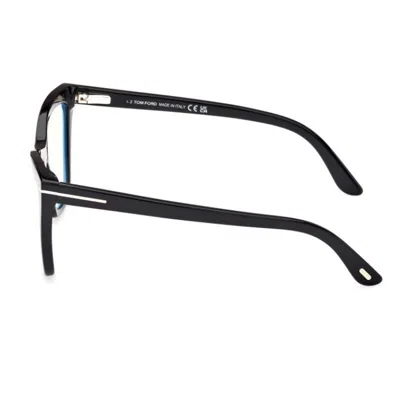 Tom Ford 54mm Cat Eye Blue Light Blocking Optical Glasses In Black