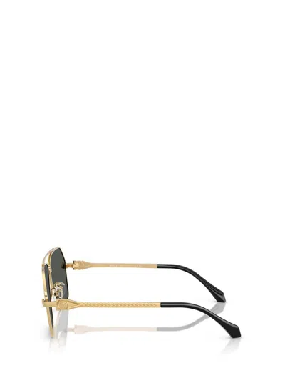 Versace Rectangular Frame Sunglasses In Gold