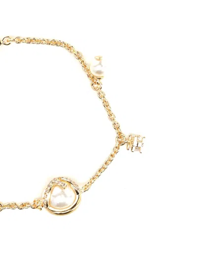 Fendi Women Bracelet With Pearls In Gold