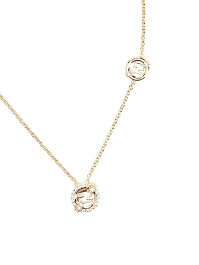 Fendi Women Everround Metal Necklace In Gold