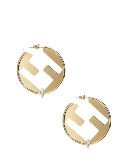 Fendi Everround Earrings Jewelry Gold In Gold