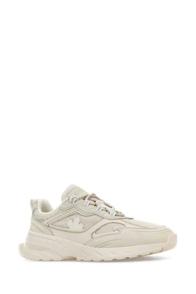 Dsquared2 Dsquared Chalk Mesh And Leather Sprinter Sneakers In White
