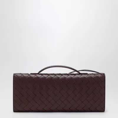 Bottega Veneta Andiamo Clutch Bag With Handle In Dark Barolo In Burgundy
