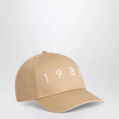 1989 Studio Solid Color Cap With Embroidered Logo In Brown