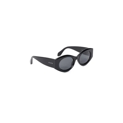 Alaïa Alaia Black Recycled Acetate Sunglasses In Black