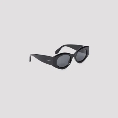 Alaïa Alaia Black Recycled Acetate Sunglasses In Black