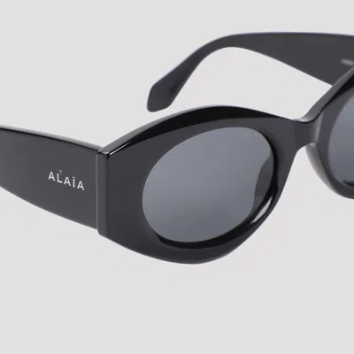 Alaïa Alaia Black Recycled Acetate Sunglasses In Black