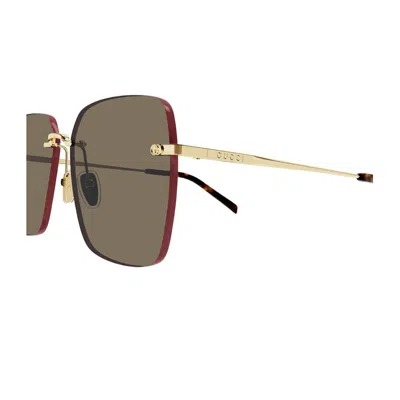 Gucci Gg1955sa Linea Institutional Logo Sunglasses In Gold