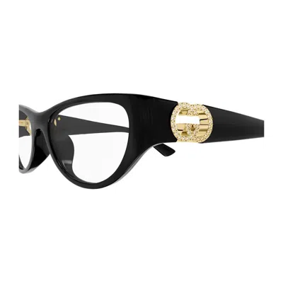 Gucci Gg1825o Linea Emblem Eyeglasses In Black