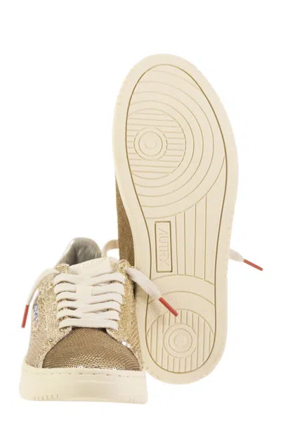 Autry Dallas - Sequinned Trainers In Gold
