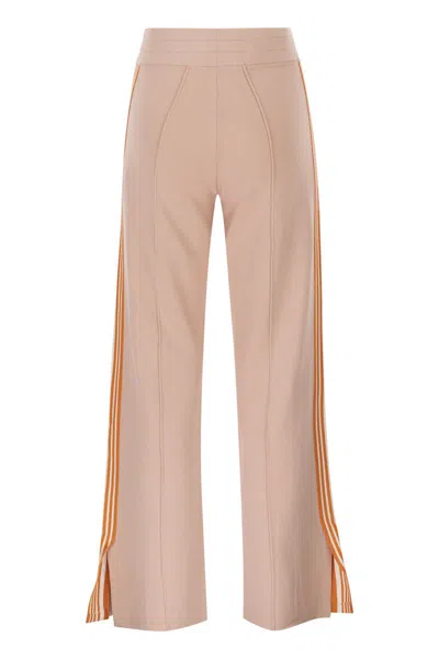 Autry Knitted Viscose Joggers In Tennis Style In Pink