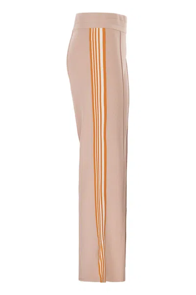 Autry Knitted Viscose Joggers In Tennis Style In Pink