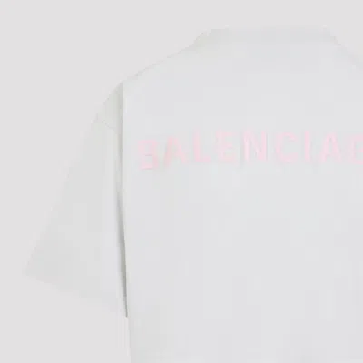Balenciaga Dirty White Medium Fit T-shirt In Gray