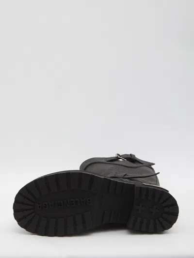 Balenciaga Venom Boots In Worn-out Effect Leather Shoes In Black