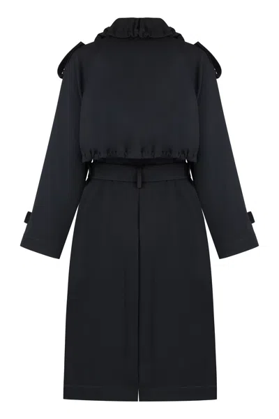 Bottega Veneta Gabardine Trench Coat In Multi