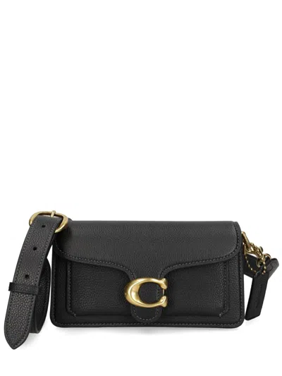 Coach Polished Pebble Leather Tabby Shoulder B In Black