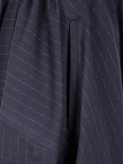 Comme Des Garçons Midi Skirt In Blue