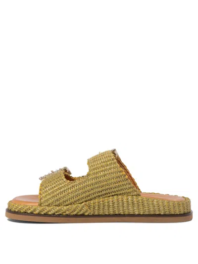 Alibi Greta Sandals Green In Black