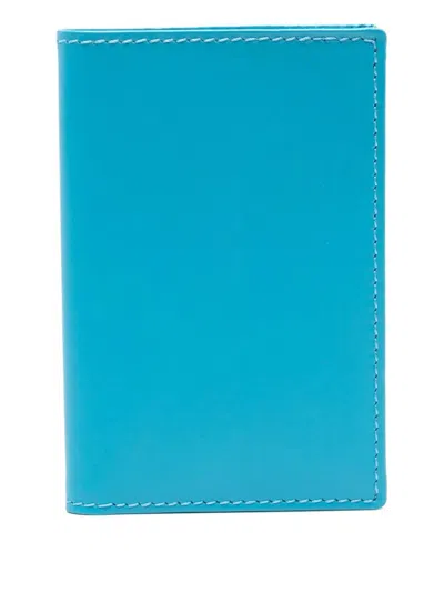 Comme Des Garçons Wallet Leather Bi-fold Classic Bill Wallet In Blue