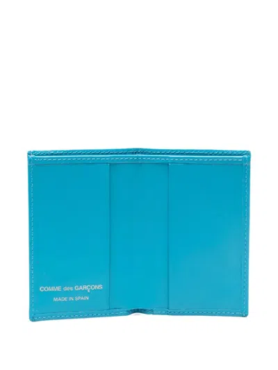 Comme Des Garçons Wallet Leather Bi-fold Classic Bill Wallet In Blue