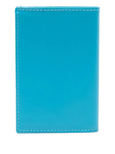 Comme Des Garçons Wallet Leather Bi-fold Classic Bill Wallet In Blue