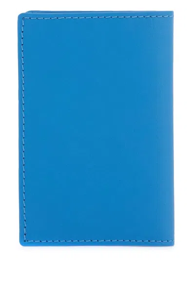 Comme Des Garçons Wallet Leather Bi-fold Classic Bill Wallet In Blue