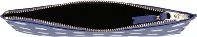 Comme Des Garçons Wallet Polka Dot Wallet With Zip In Blue