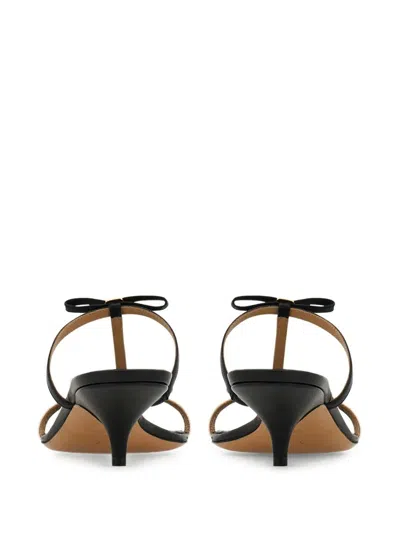Ferragamo Kitten-heel Sandals With Bow T-strap In Multi