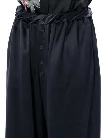 Ferragamo Satin Pijama Pants In Blue