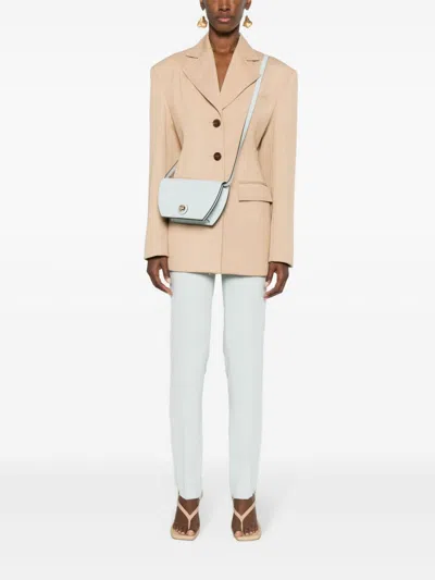 Furla Light Blue Leather Bag With Sphere Detailing In Blue