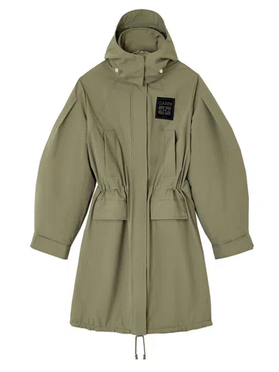 Ganni "tri-layer" Parka In Green
