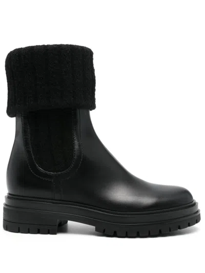 Gianvito Rossi Leather Chelsea Boots In Black