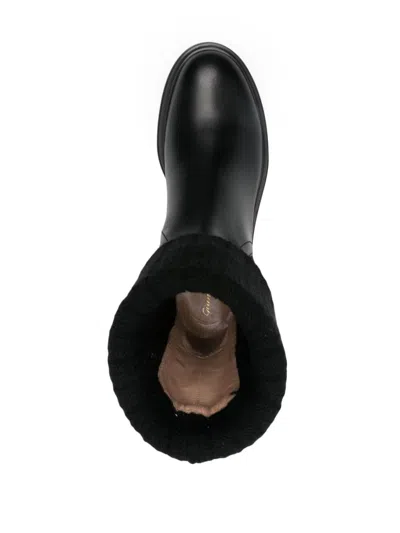 Gianvito Rossi Leather Chelsea Boots In Black