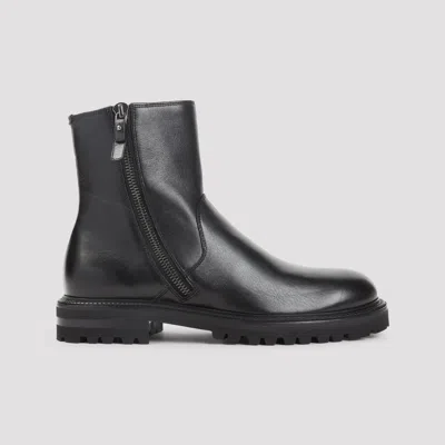 Giorgio Armani Ankle-length Monobloc Rubber Outsole Boots In Black