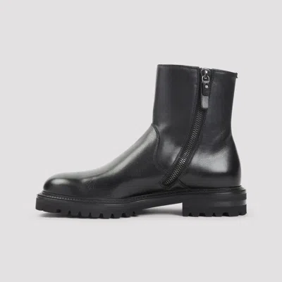 Giorgio Armani Ankle-length Monobloc Rubber Outsole Boots In Black