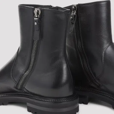 Giorgio Armani Ankle-length Monobloc Rubber Outsole Boots In Black