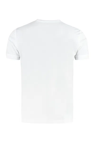 Giorgio Armani Logo Print Cotton Jersey T-shirt In White