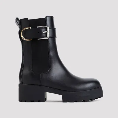 Givenchy Voyou Black Leather Ankle Chelsea Boot In Black